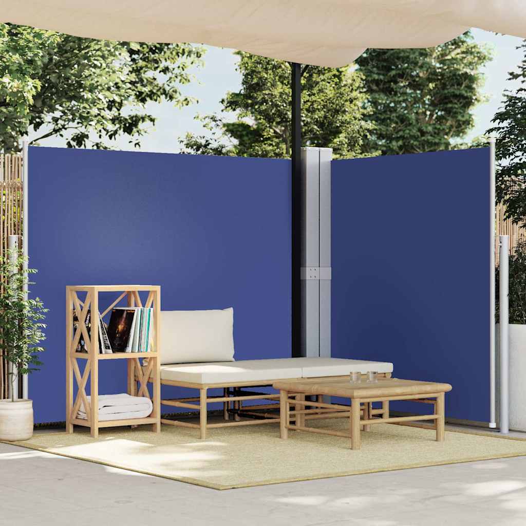 Tenda da Sole Laterale Retrattile Blu 180x600 cm
