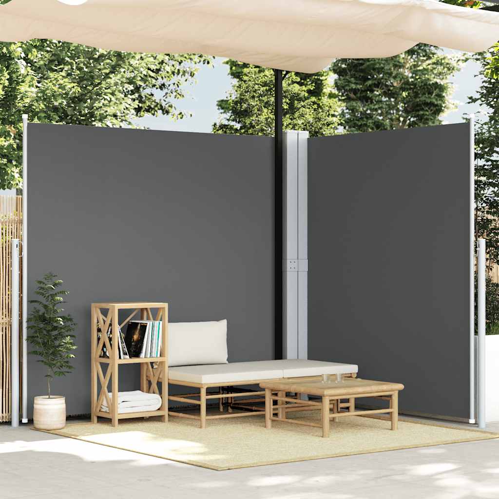 Tenda da Sole Laterale Retrattile Antracite 200x600 cm