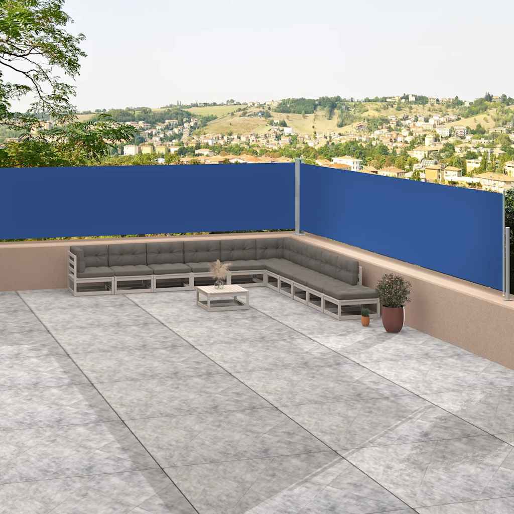 Tenda Laterale Retrattile Blu 117x1200 cm