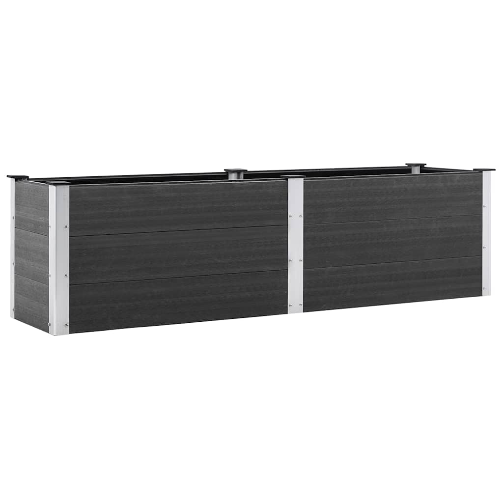 Fioriera Rialzata da Giardino 200x50x54 cm in WPC Grigio