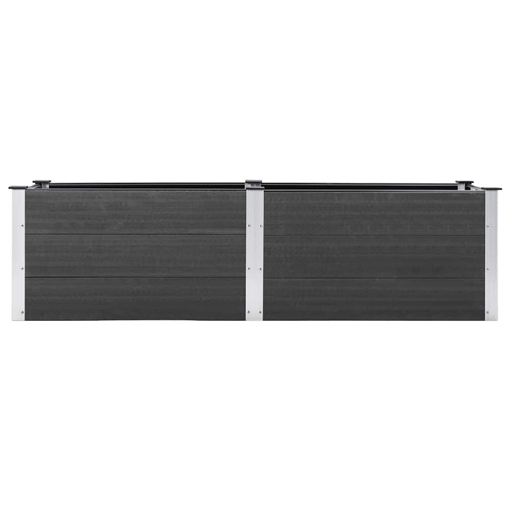 Fioriera Rialzata da Giardino 200x50x54 cm in WPC Grigio