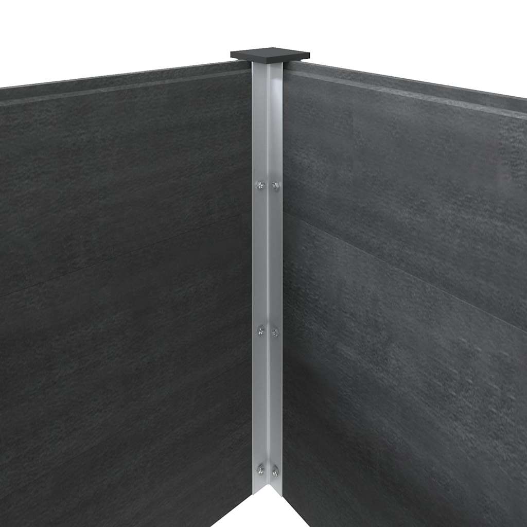 Fioriera Rialzata da Giardino 200x50x54 cm in WPC Grigio