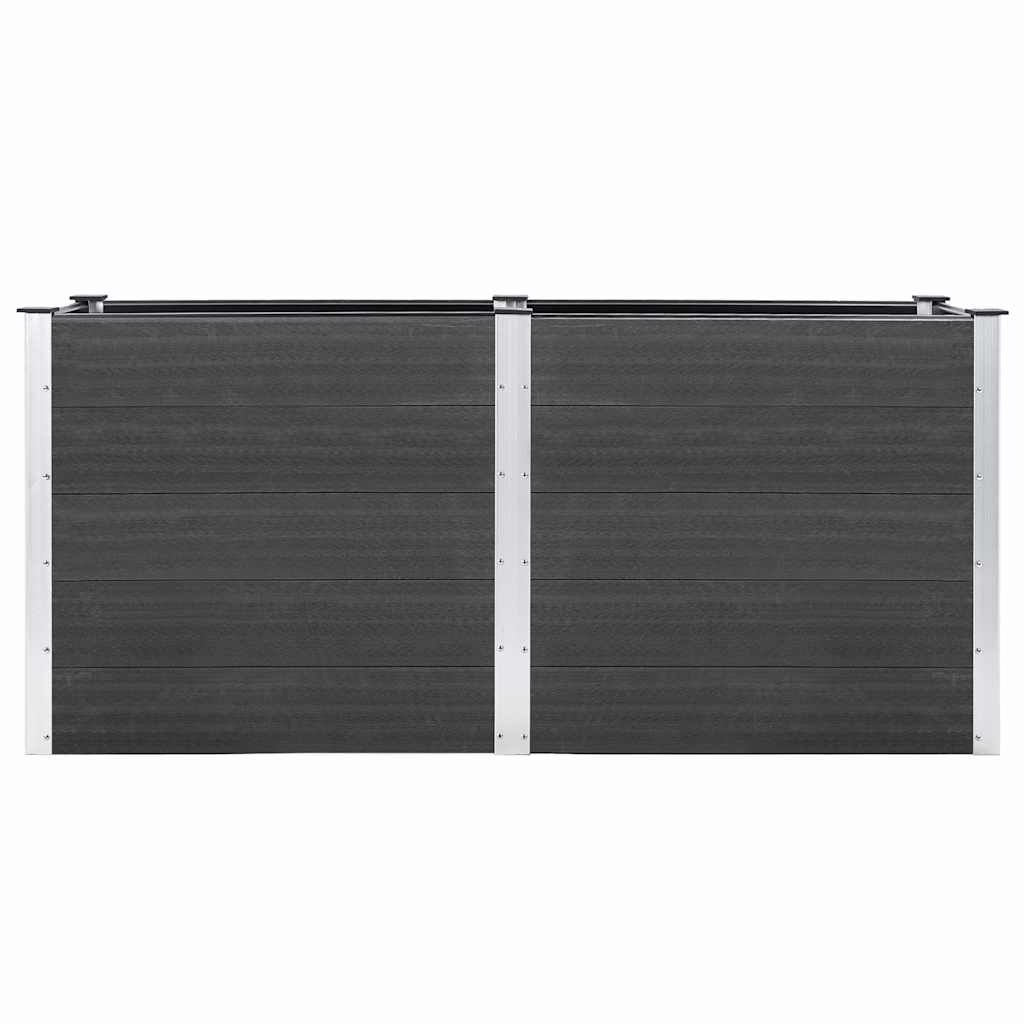 Fioriera Rialzata da Giardino 200x50x91 cm in WPC Grigio