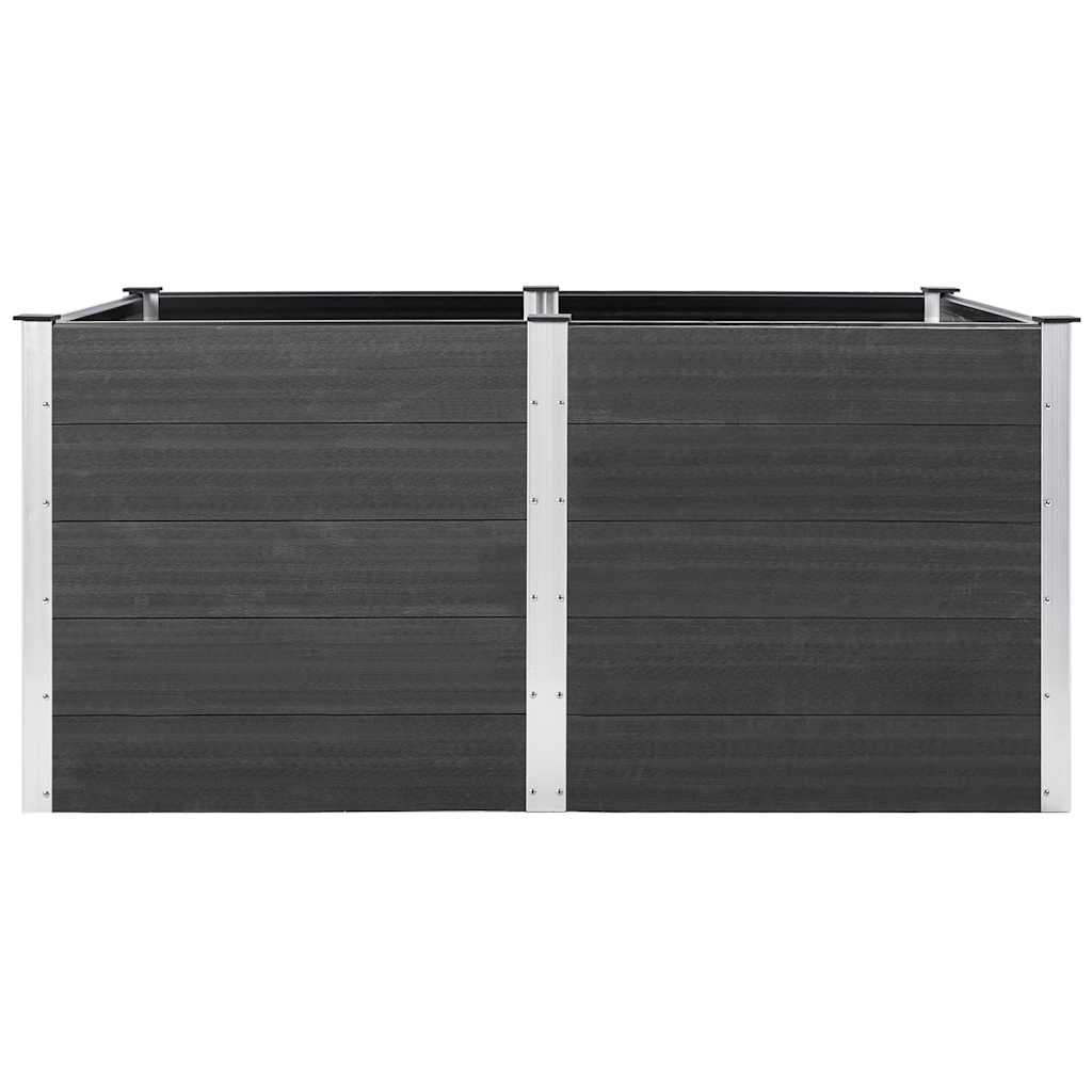 Fioriera Rialzata da Giardino 200x100x91 cm in WPC Grigio