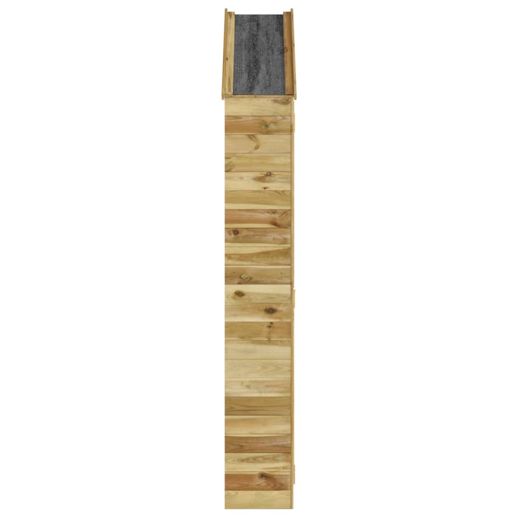 Capanno Giardino Attrezzi 107x37x220cm Pino Massello Impregnato