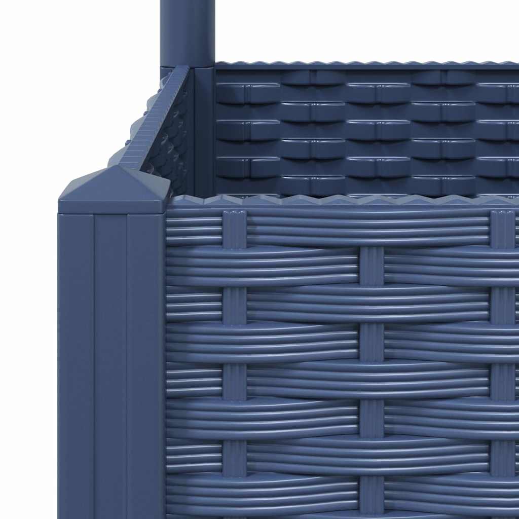Fioriera da Giardino Graticcio Grigio Blu 120x120x136cm PP