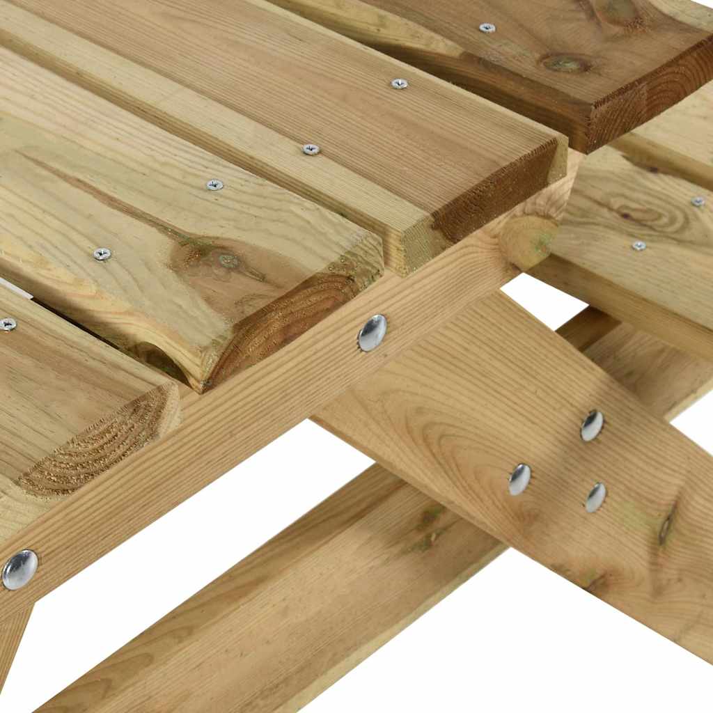 Tavolo da Picnic con Panche 220x122x72 cm in Pino Impregnato