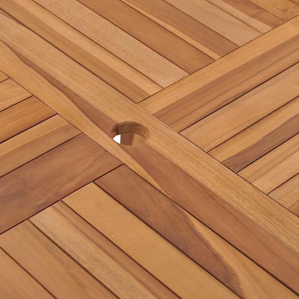 Tavolo Pranzo da Giardino Ø110x110x75 cm Legno Massello di Teak