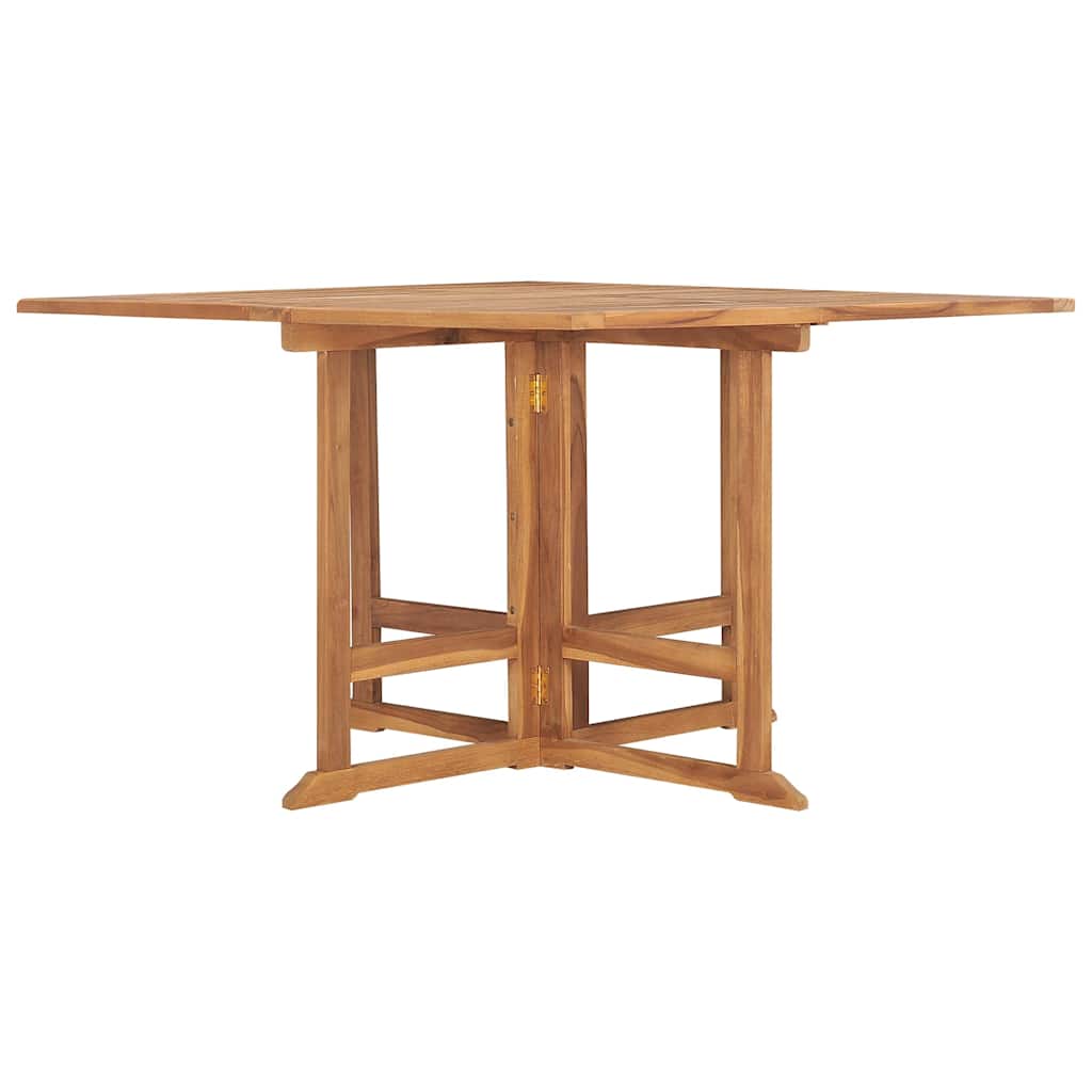 Tavolo da Giardino Pieghevole 110x110x75 cm in Massello di Teak