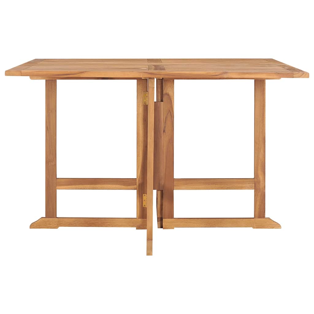 Tavolo da Giardino Pieghevole 110x110x75 cm in Massello di Teak