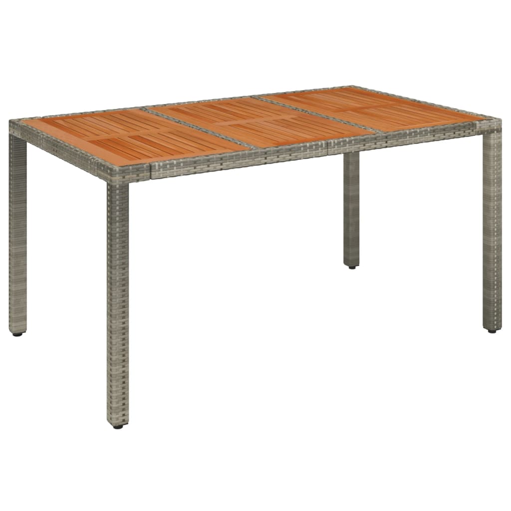 Set da Pranzo da Giardino 5 pz con Cuscini in Polyrattan Grigio
