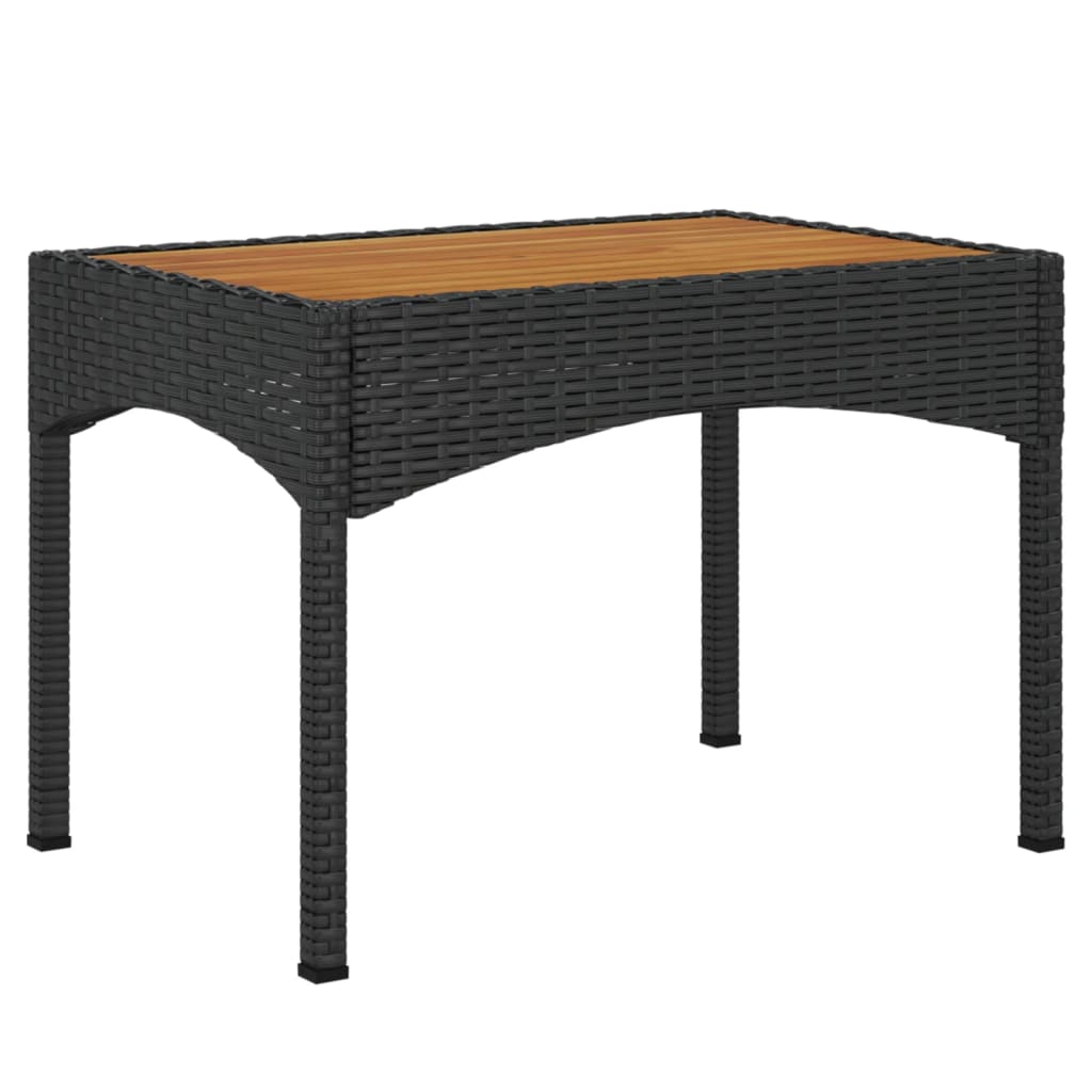 Set da Pranzo da Giardino 5 pz Nero con Cuscini in Polyrattan
