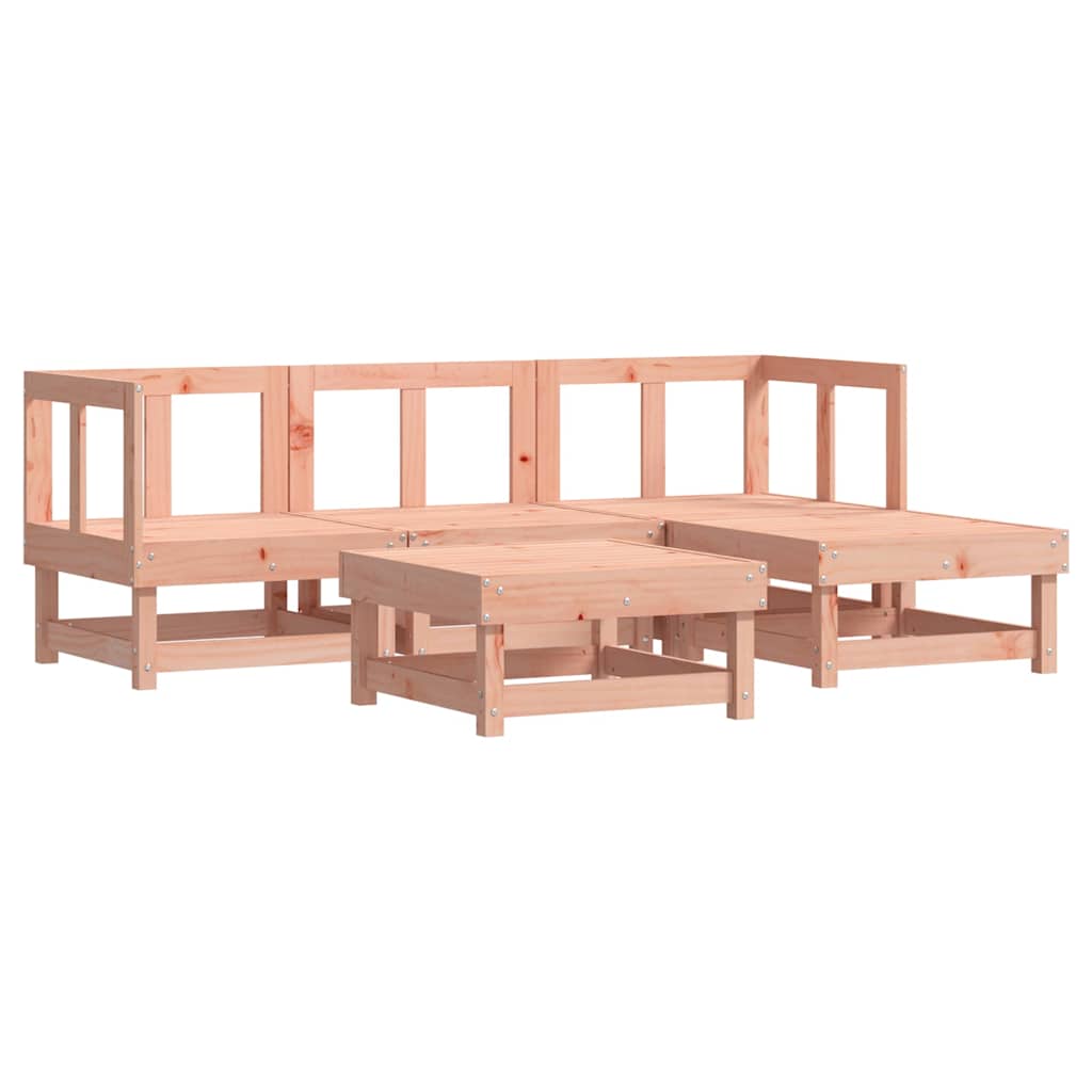 Set Divani Giardino 5 pz con Cuscini Legno Massello di Douglas