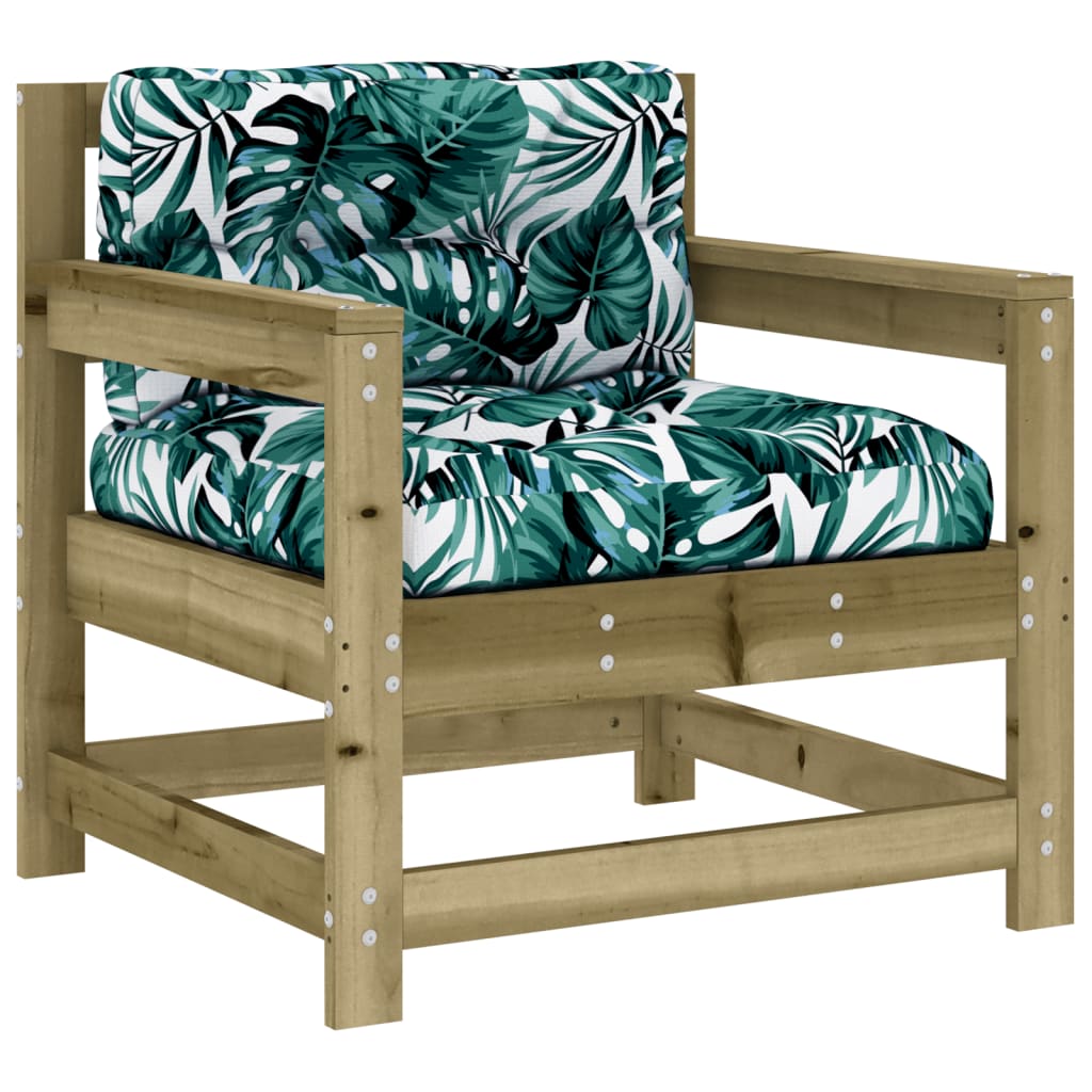 Set Divani da Giardino 6pz con Cuscini Legno Impregnato di Pino