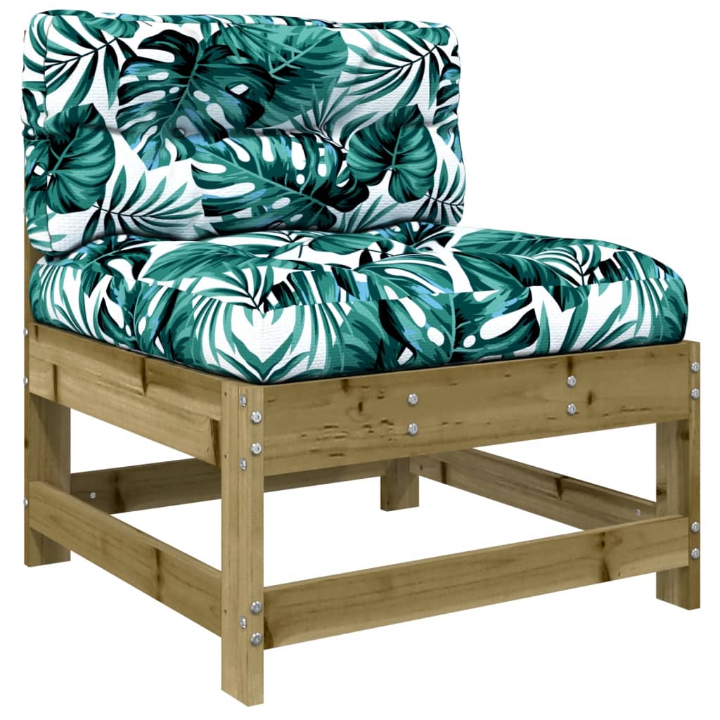 Set Divani da Giardino 6pz con Cuscini Legno Impregnato di Pino