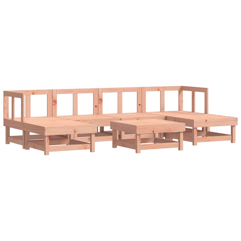 Set Divani Giardino 7 pz con Cuscini Legno Massello di Douglas
