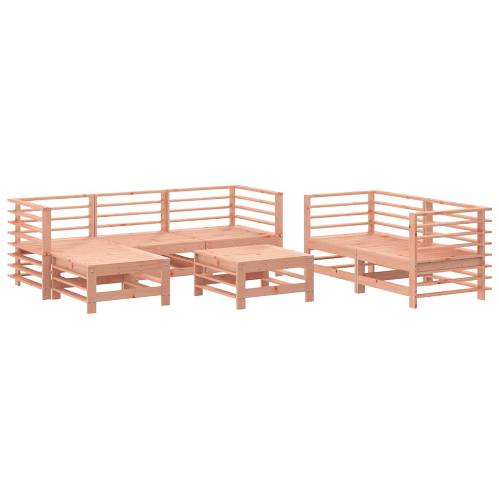 Set Salotto da Giardino 7 pz in Legno Massello di Douglas