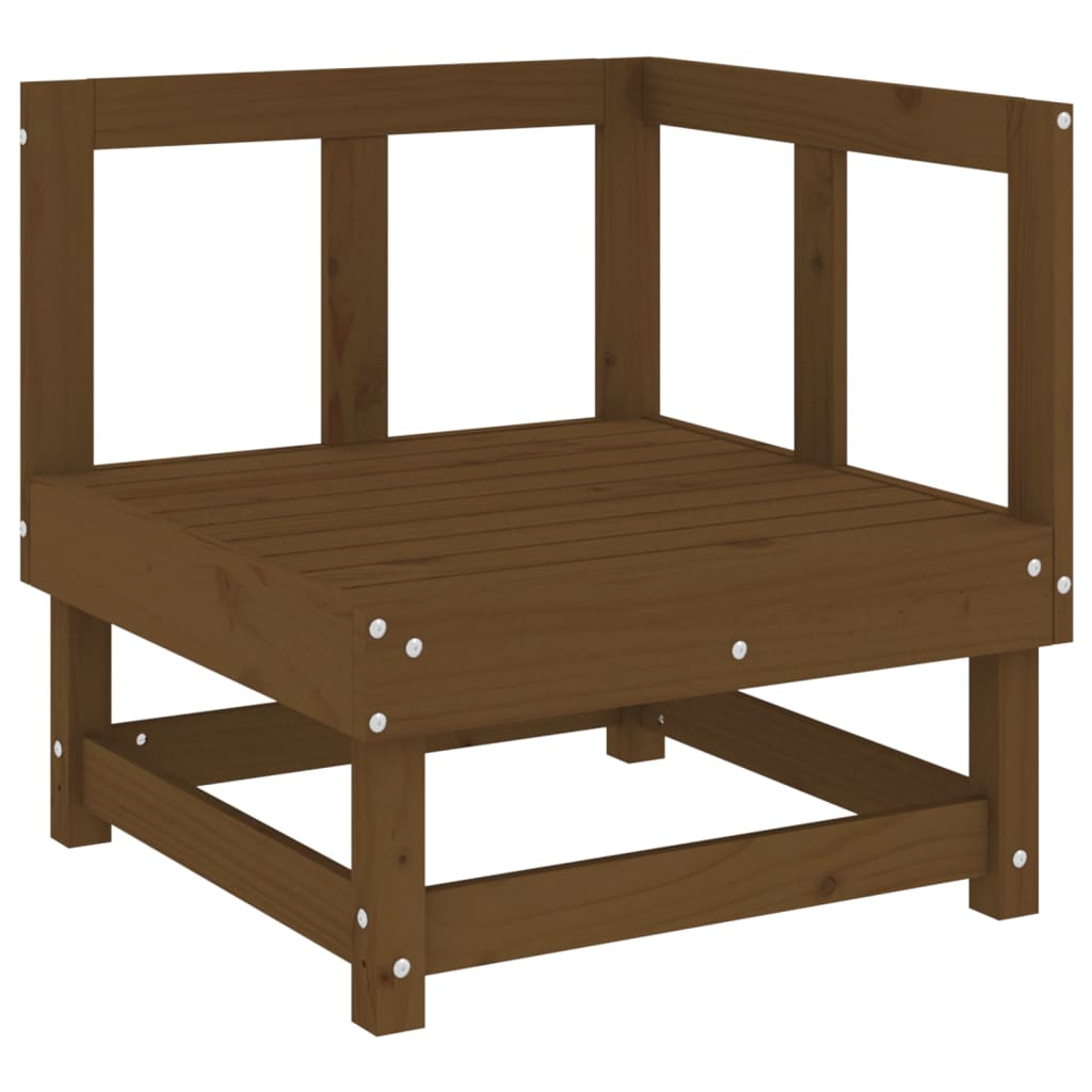 Set Salotto da Giardino 7 pz ambra in Legno Massello di Pino