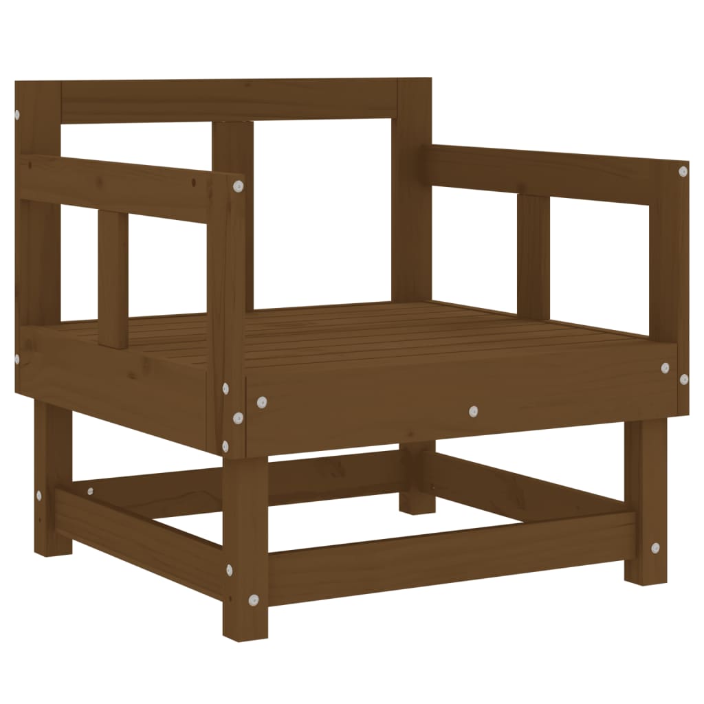 Set Salotto da Giardino 7 pz ambra in Legno Massello di Pino