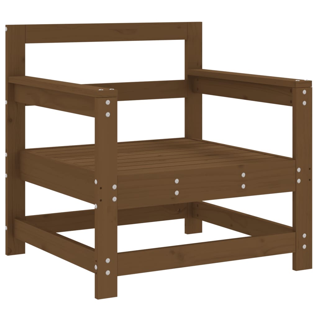 Set Salotto da Giardino 7 pz ambra in Legno Massello di Pino