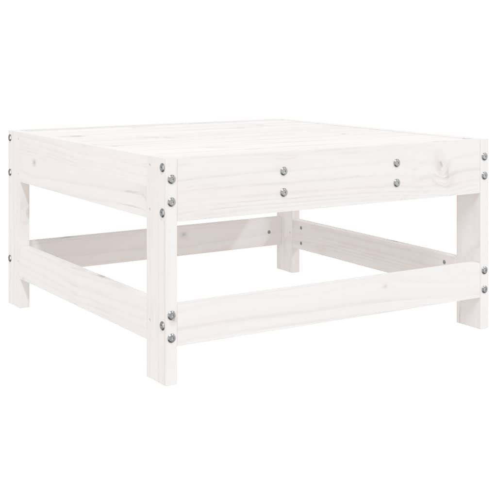 Salotto da Giardino 6 pz Bianco in Legno di Pino Massello