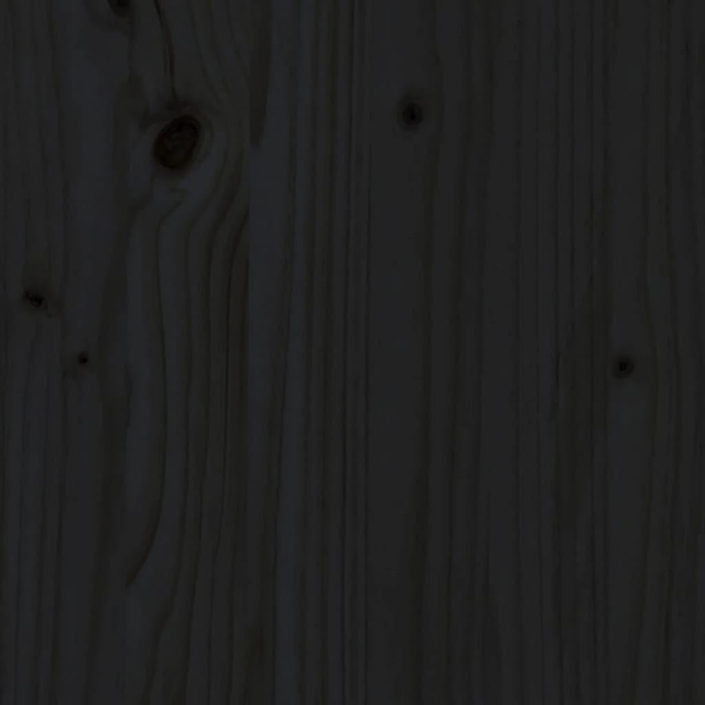 Set Salotto da Giardino 6 pz Nero in Legno Massello di Pino