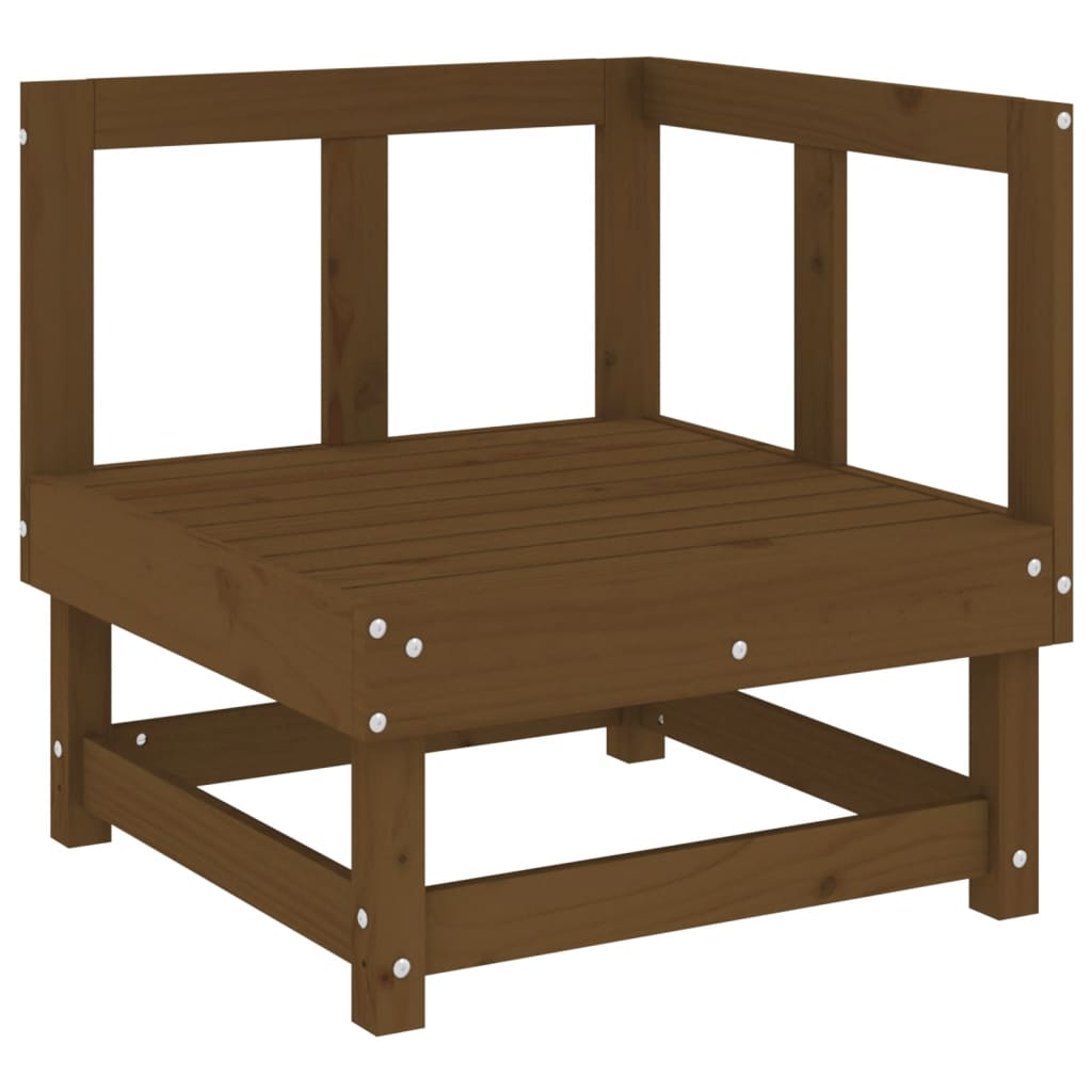 Set Salotto da Giardino 7 pz ambra in Legno Massello di Pino