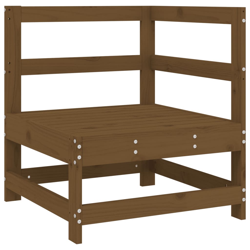 Set Salotto da Giardino 7 pz ambra in Legno Massello di Pino