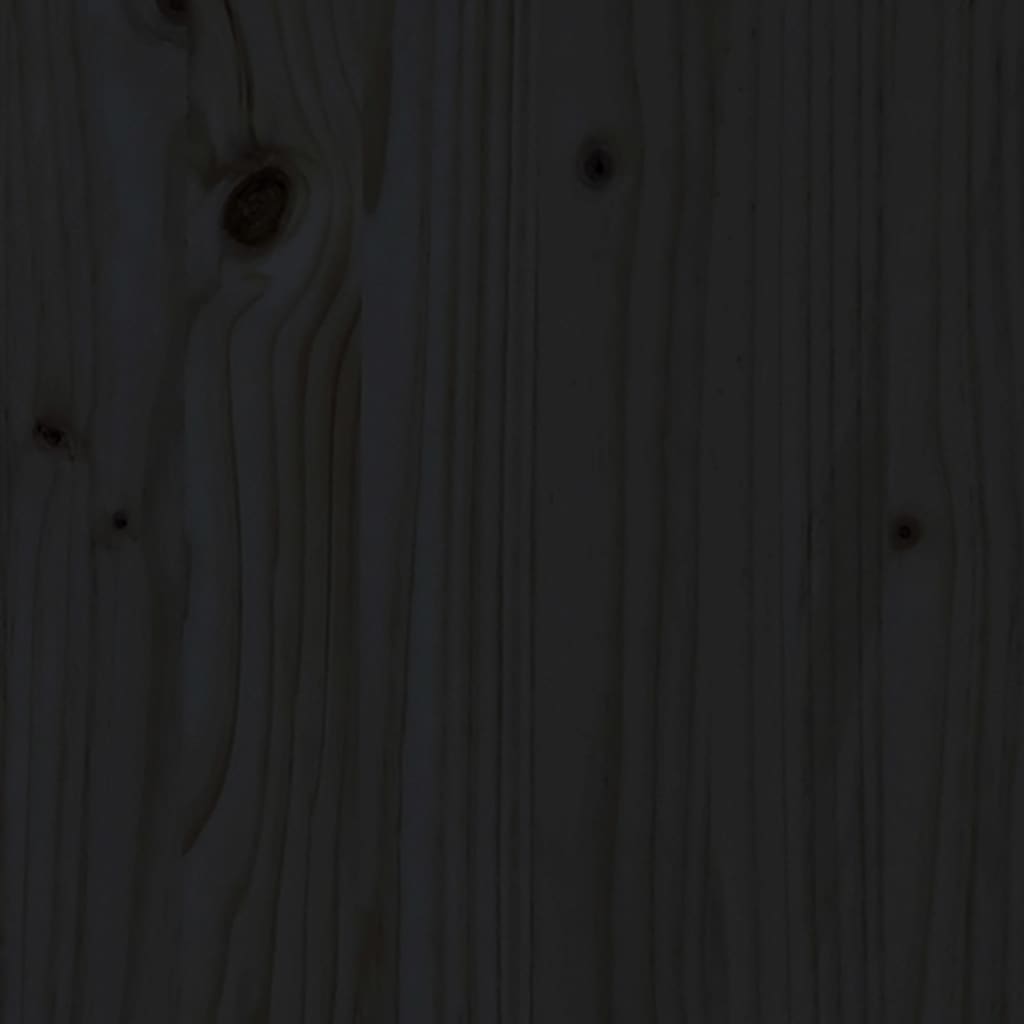 Set Salotto da Giardino 7 pz Nero in Legno Massello di Pino