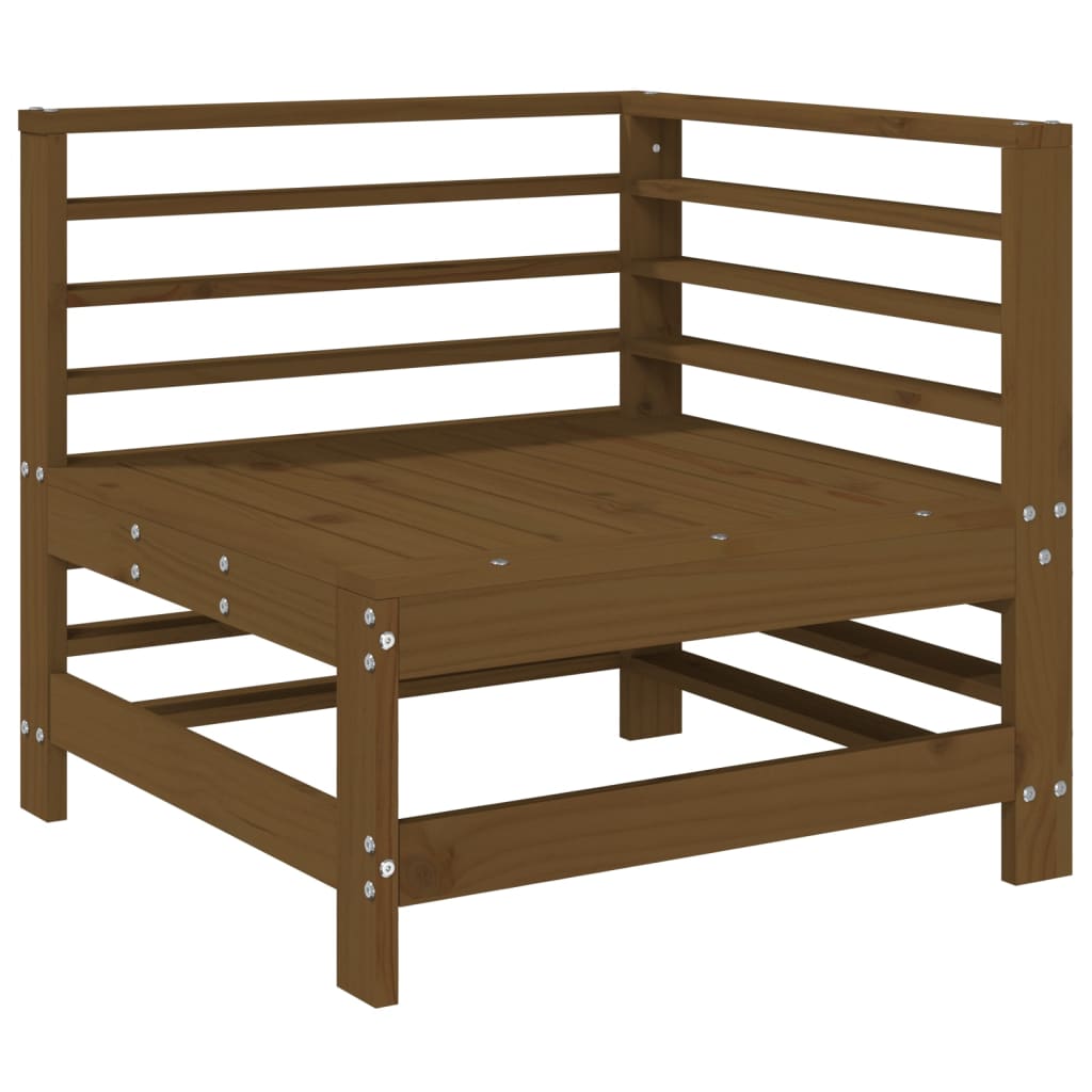 Set Salotto da Giardino 7 pz ambra in Legno Massello di Pino