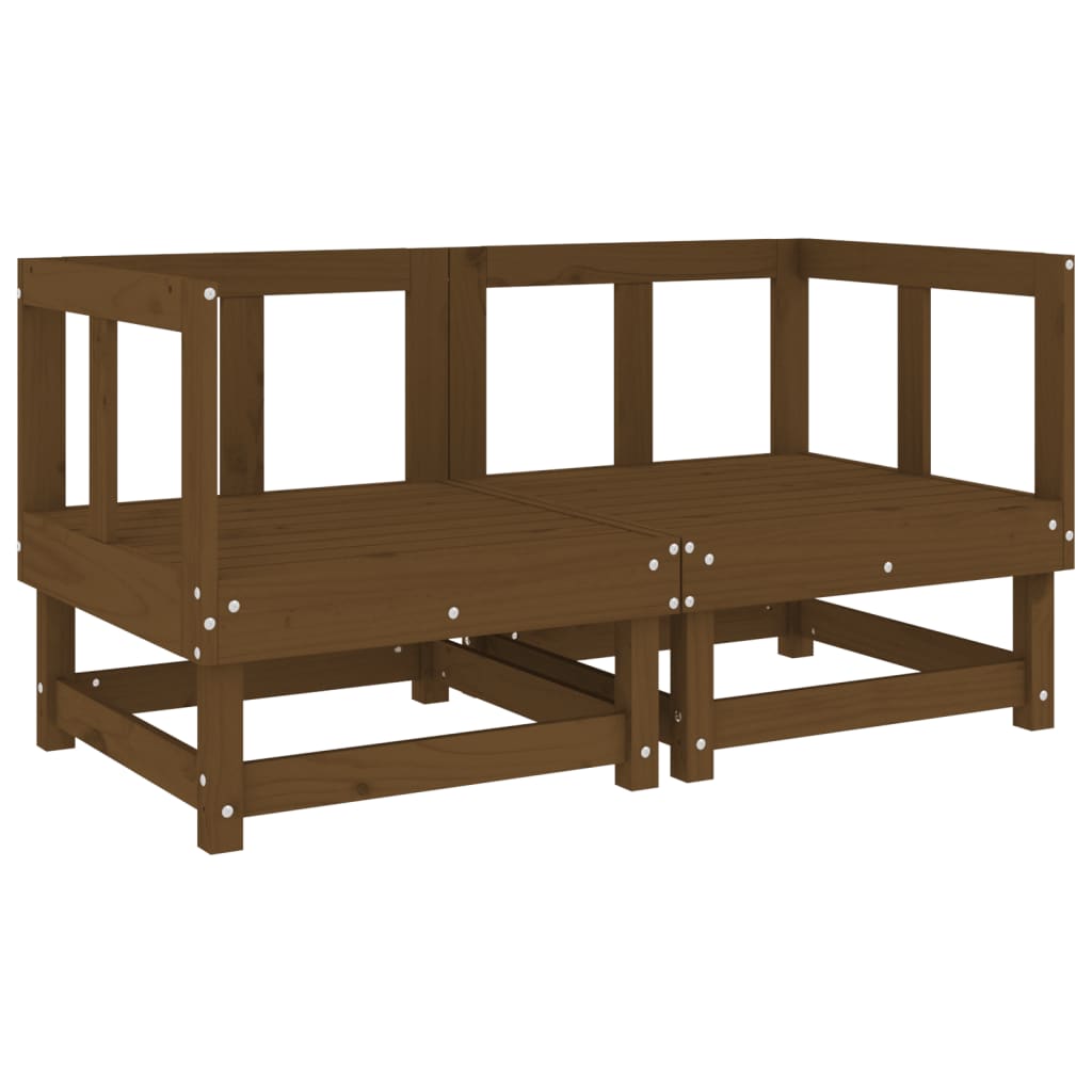 Set Salotto da Giardino 7 pz ambra in Legno Massello di Pino