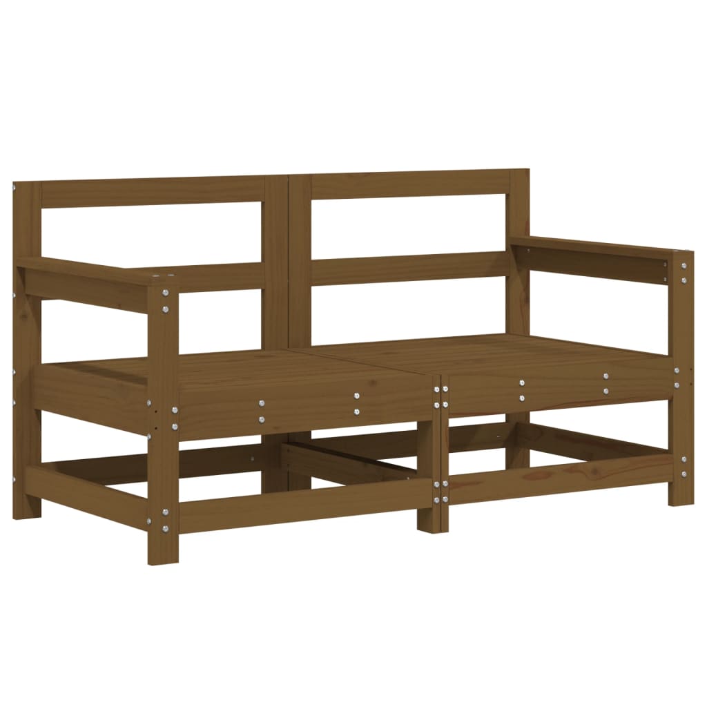 Set Salotto da Giardino 7 pz ambra in Legno Massello di Pino