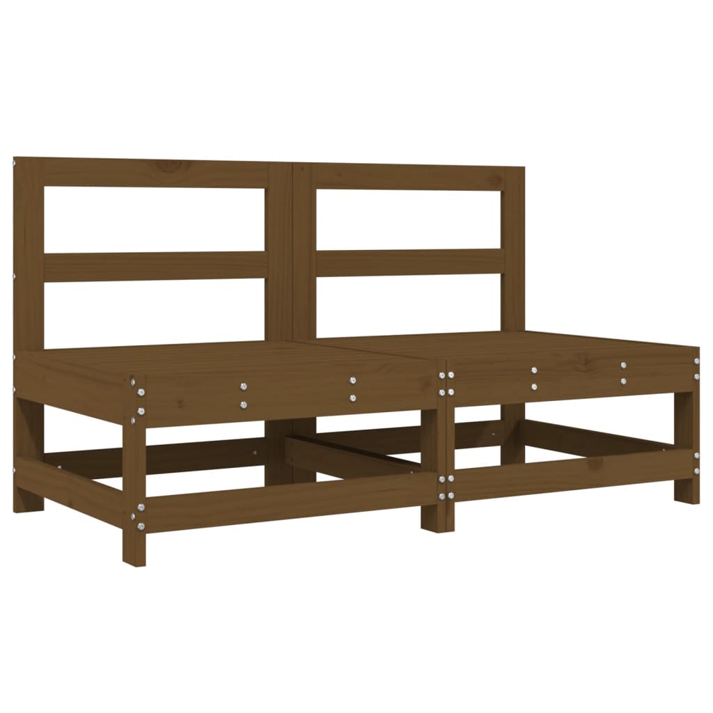 Set Salotto da Giardino 6 pz ambra in Legno Massello di Pino