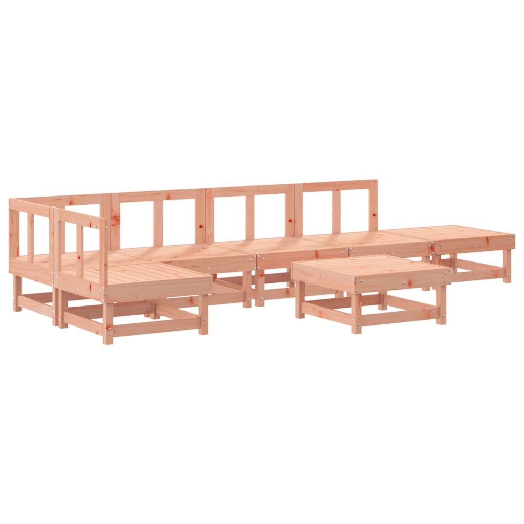 Set Salotto da Giardino 7 pz in Legno Massello di Douglas