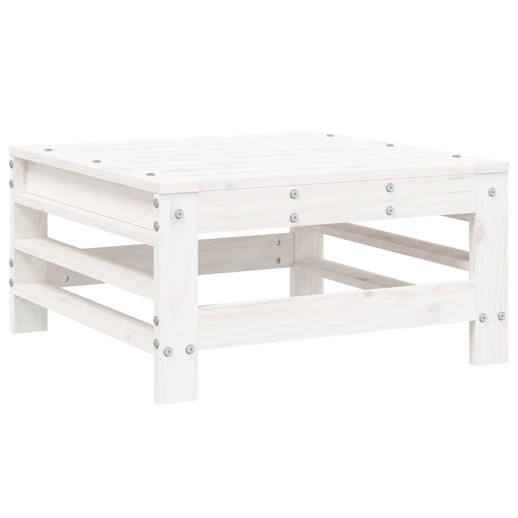 Set Salotto da Giardino 8 pz in Legno Massello di Pino Bianco