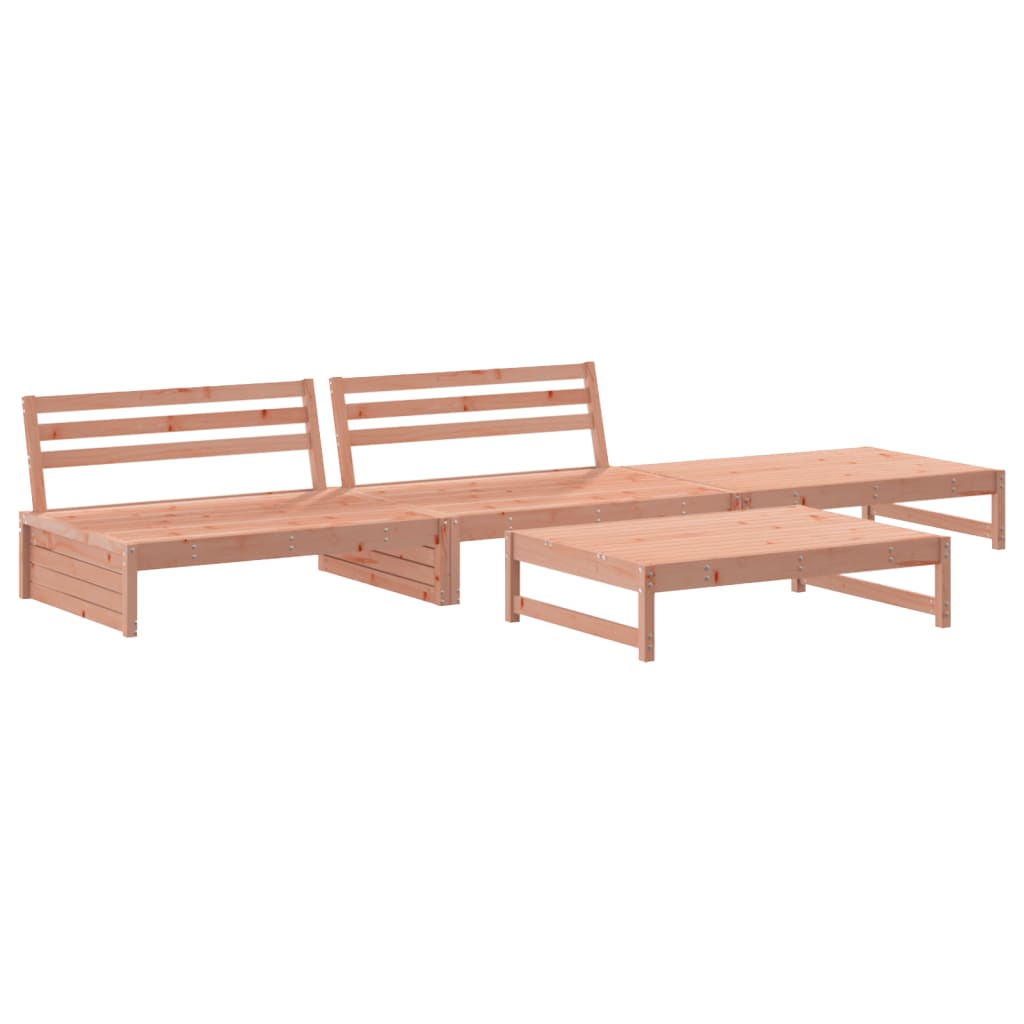 Set Salotto da Giardino 4 pz in Legno Massello di Douglas