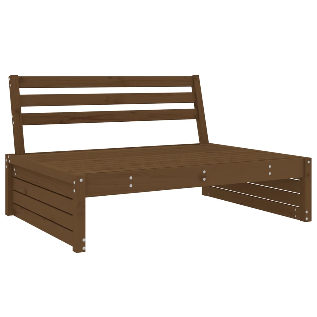 Set Salotto da Giardino 5 pz ambra in Legno Massello di Pino