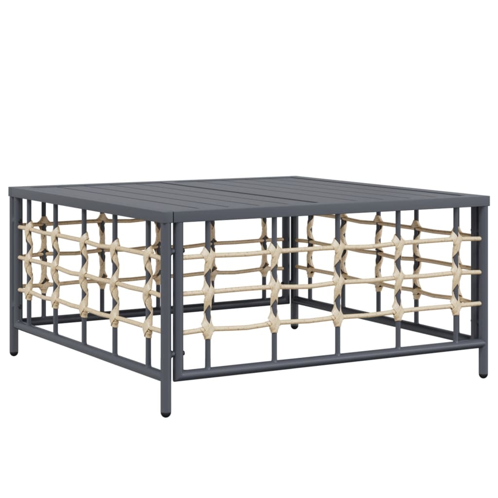 Salotto da Giardino Polyrattan Antracite 6 pz con Cuscini