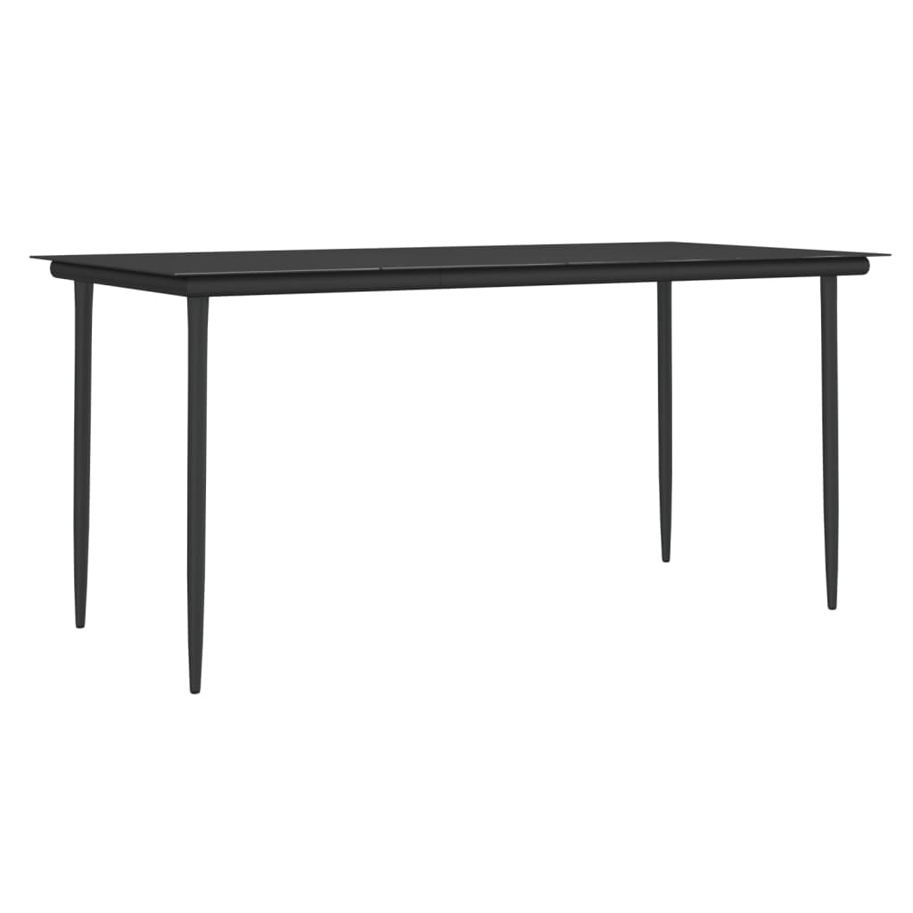 Set Pranzo da Giardino 7 pz con Cuscini in Polyrattan e Acciaio