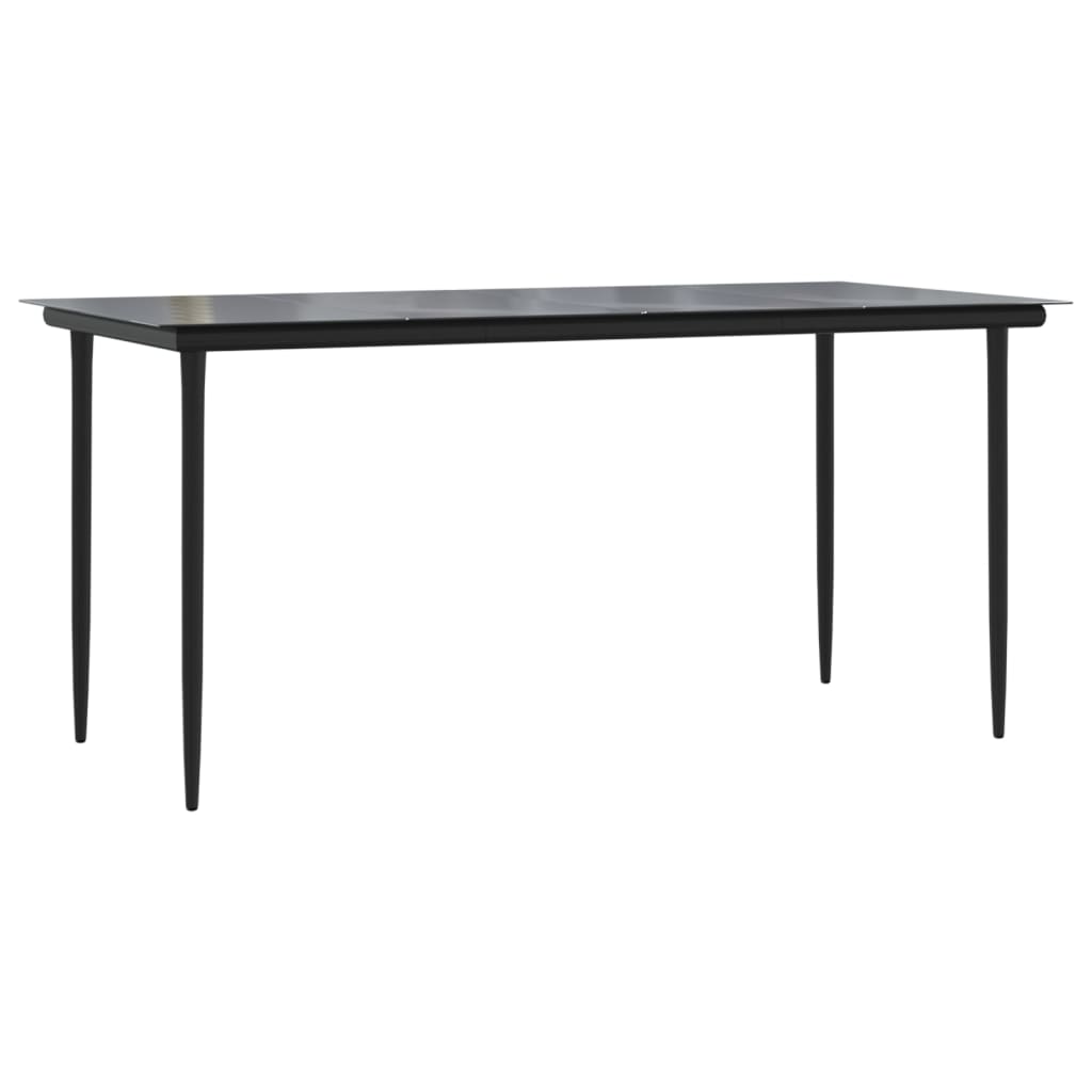 Set da Pranzo da Giardino 7 pz in Polyrattan e Acciaio