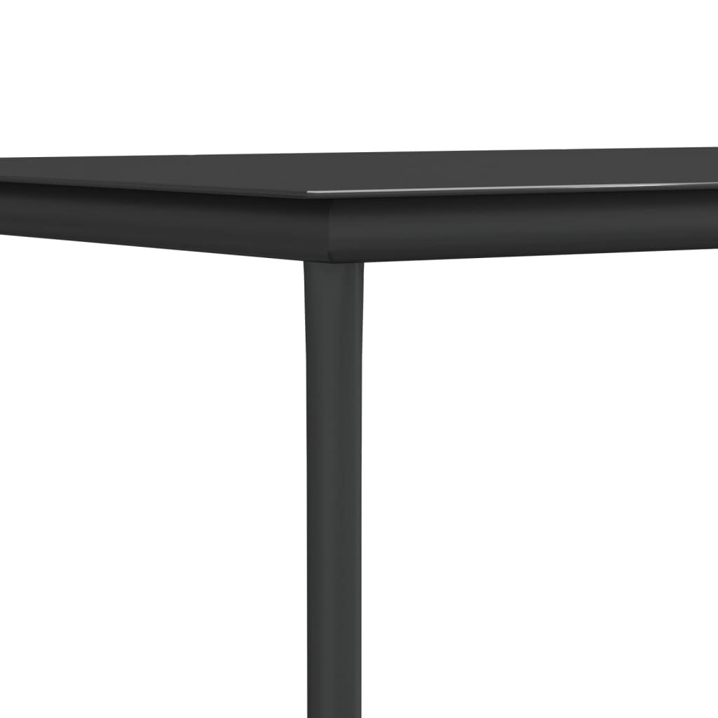 Set da Pranzo da Giardino 7 pz in Polyrattan e Acciaio