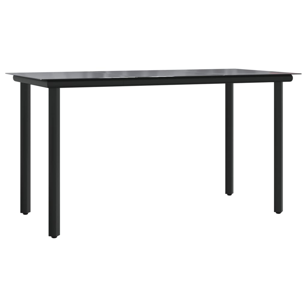 Set da Pranzo da Giardino 7 pz in Polyrattan e Acciaio