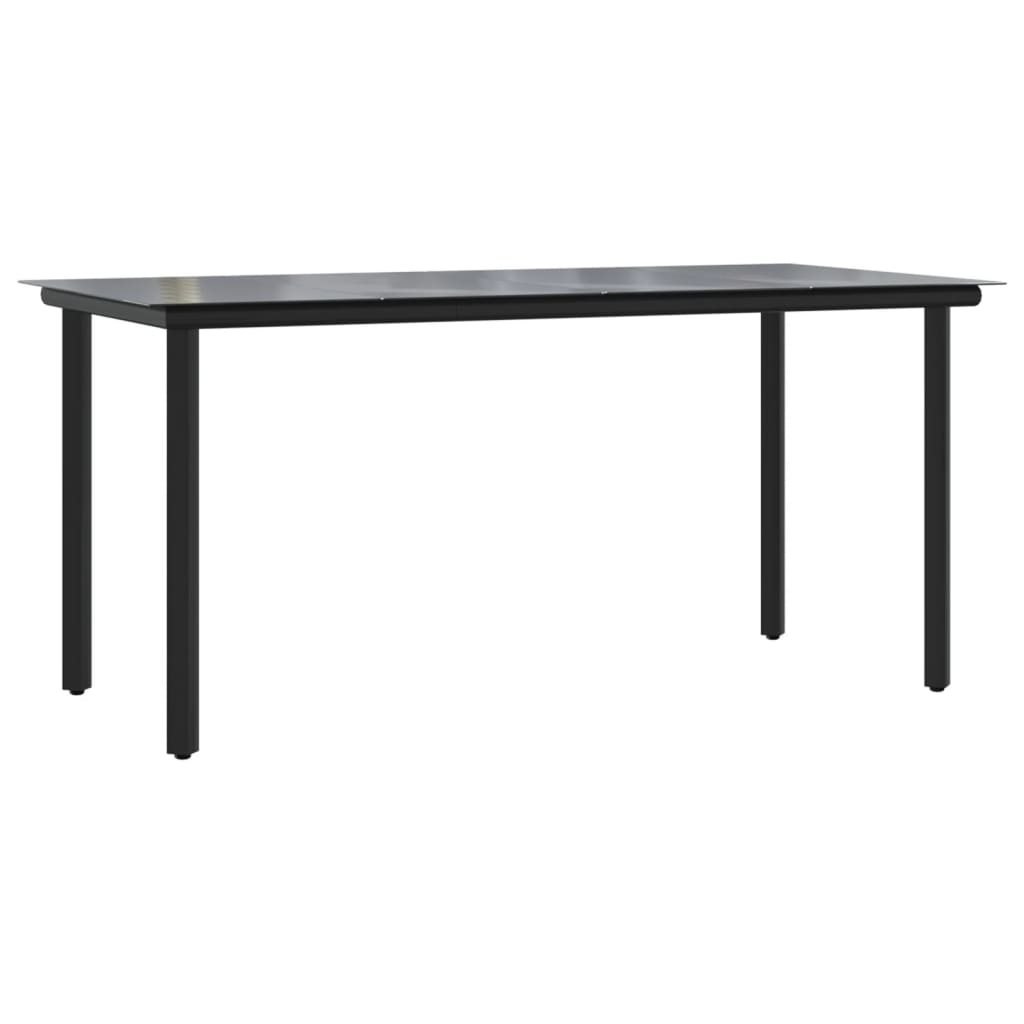 Set da Pranzo da Giardino 7 pz in Polyrattan e Acciaio