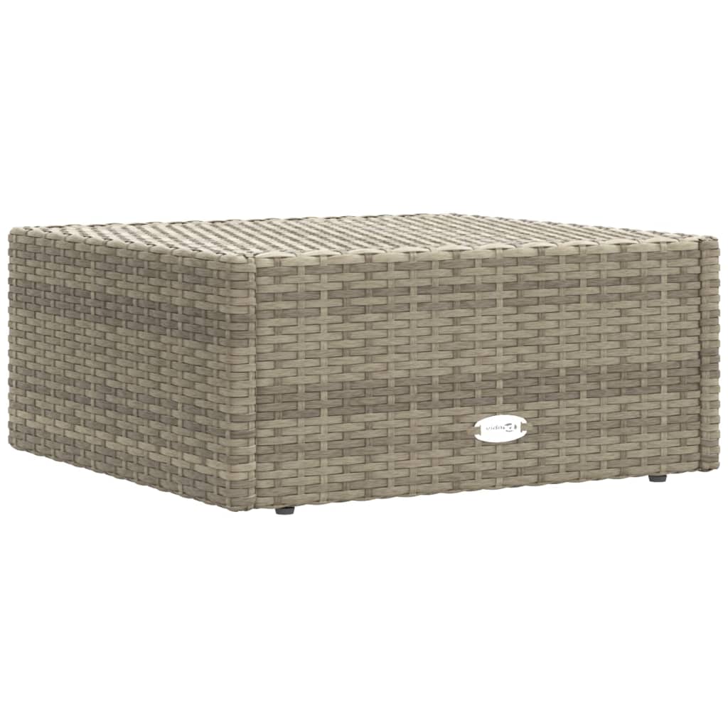 Set Divani da Giardino 5 pz con Cuscini in Polyrattan Grigio
