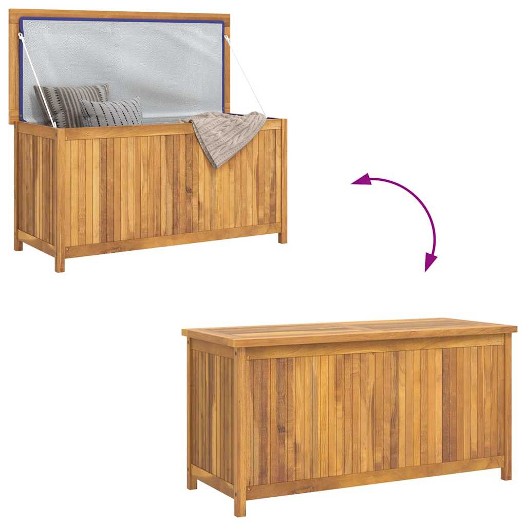 Cassa da giardino 114x50x58 cm in teak massello