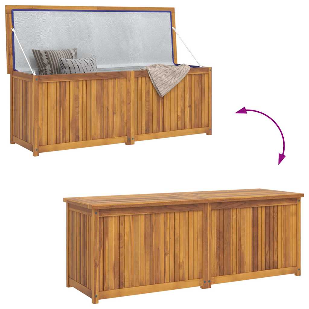 Cassa da Giardino 150x50x55 cm in Legno Massello di Teak