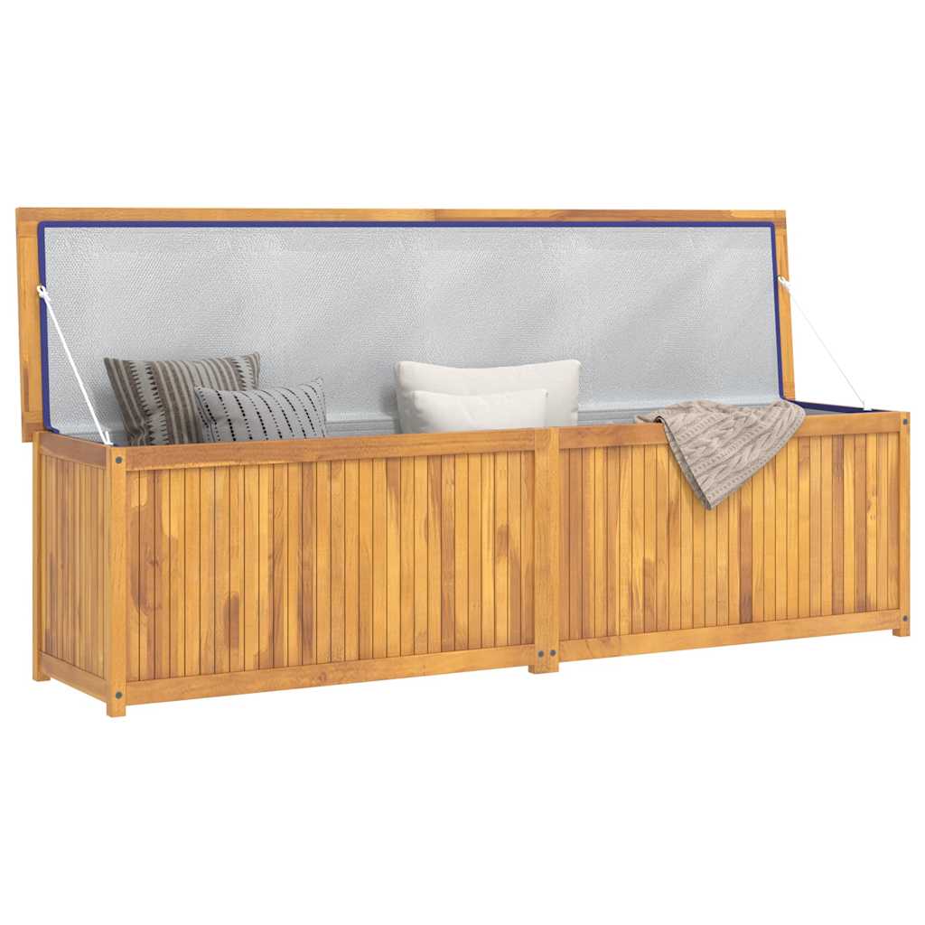 Cassa da Giardino 200x50x55 cm in Legno Massello di Teak