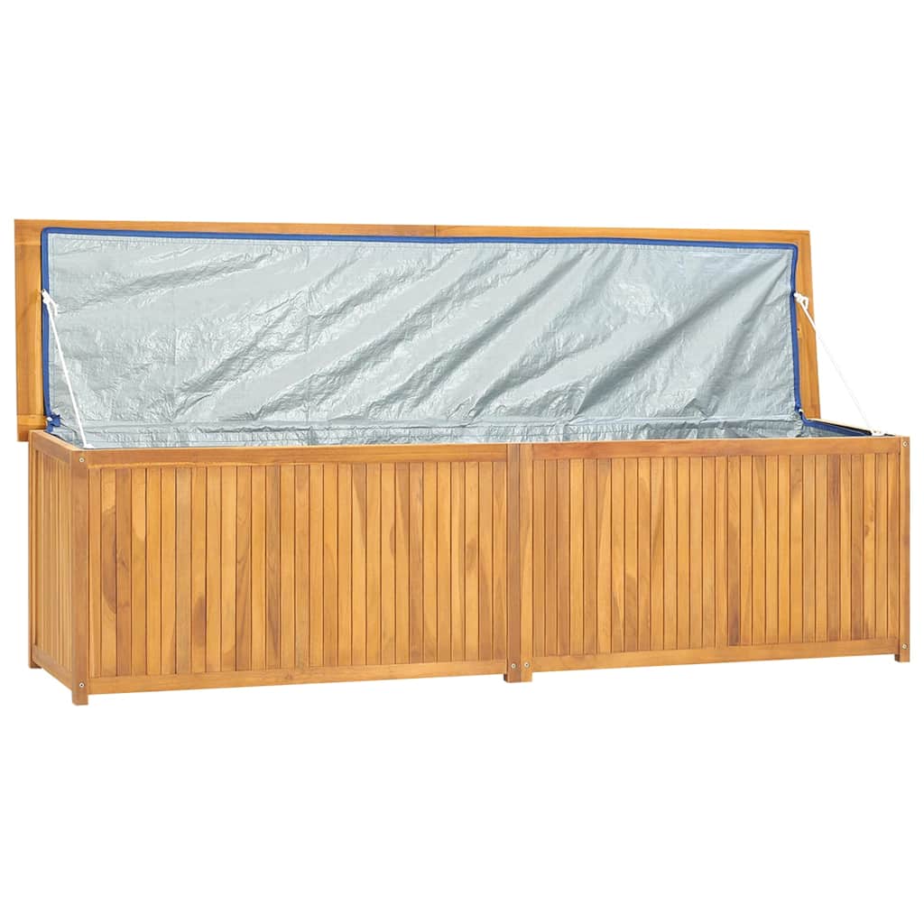 Cassa da Giardino 200x50x55 cm in Legno Massello di Teak