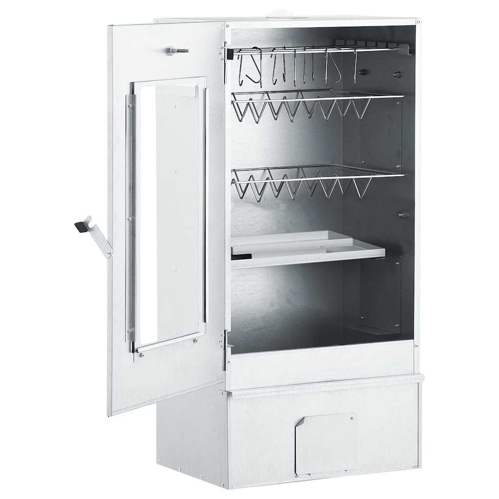 Forno Affumicatore BBQ con Tavolino in Acciaio Zincato