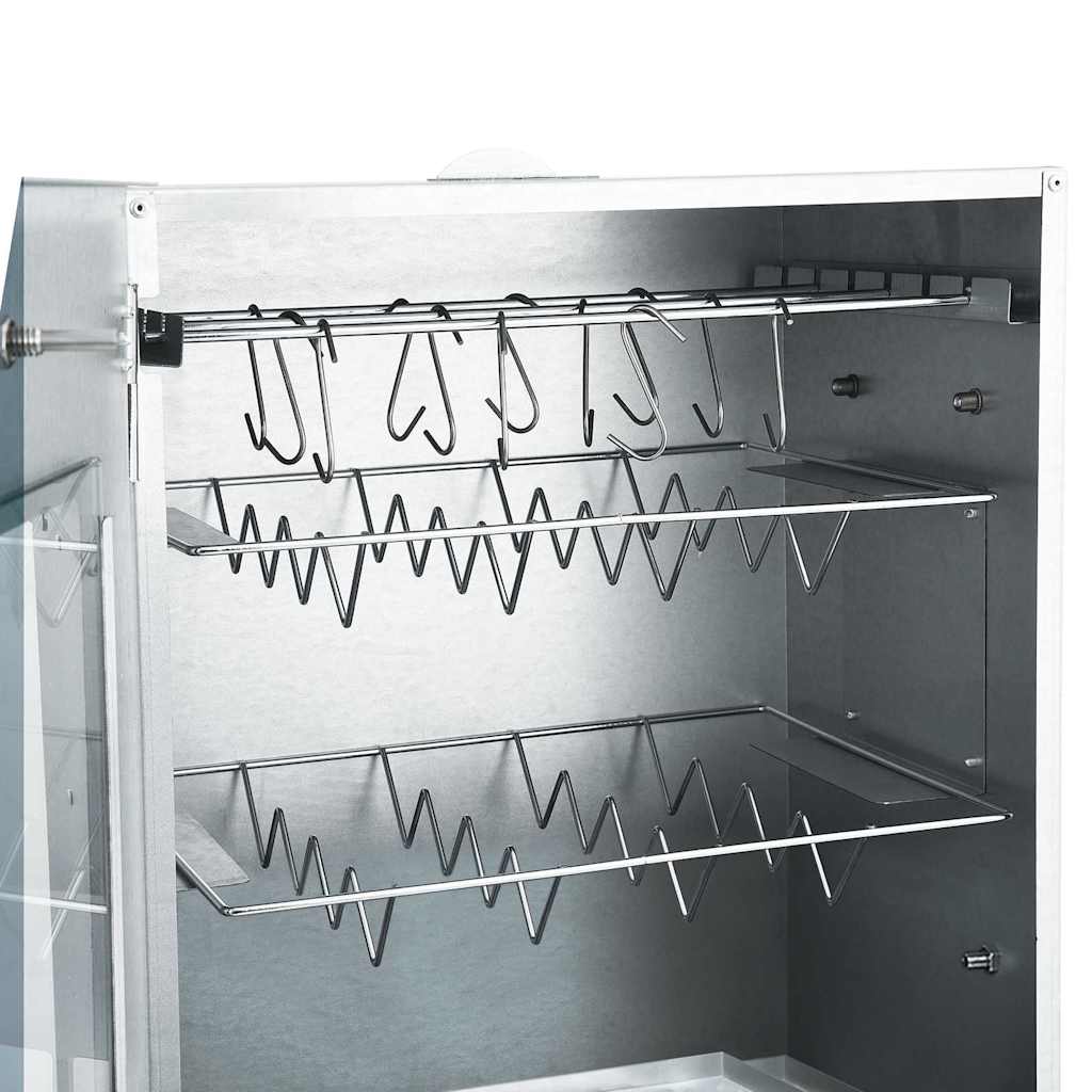 Forno Affumicatore BBQ con Tavolino in Acciaio Zincato